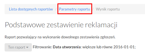Wynik raportu