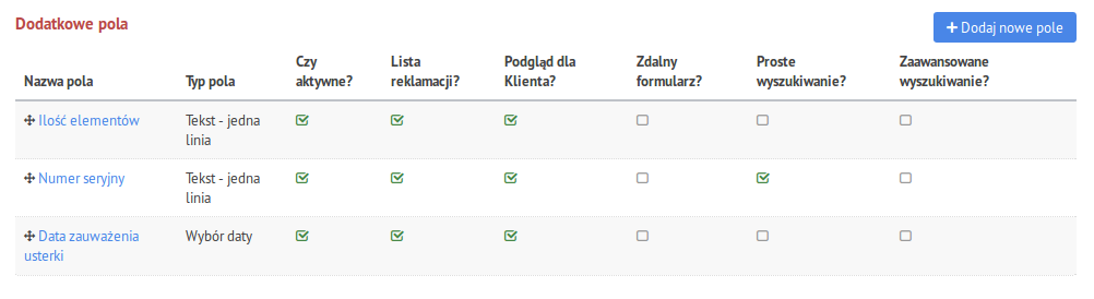Pola dodatkowe